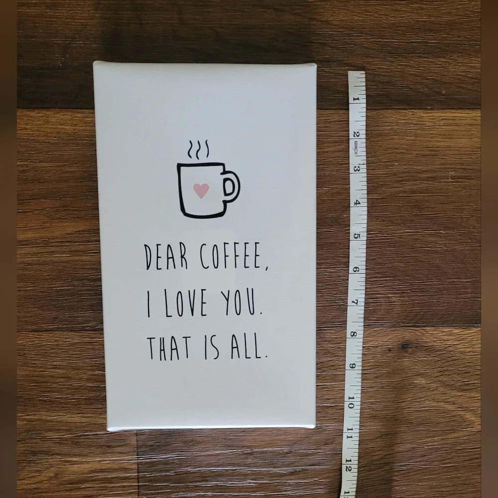 Coffee Canvas Wrapped Sign Wall Hanging